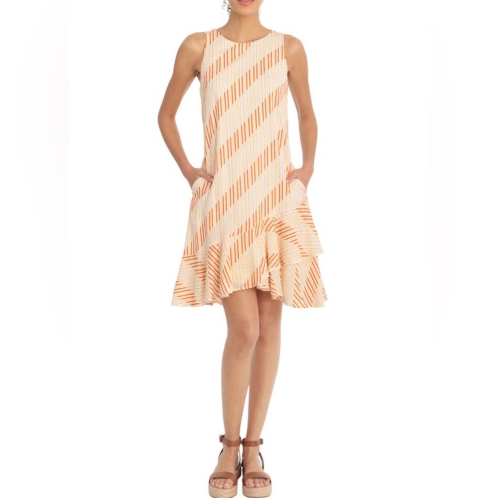 London Times Stripped Seersucker Dress